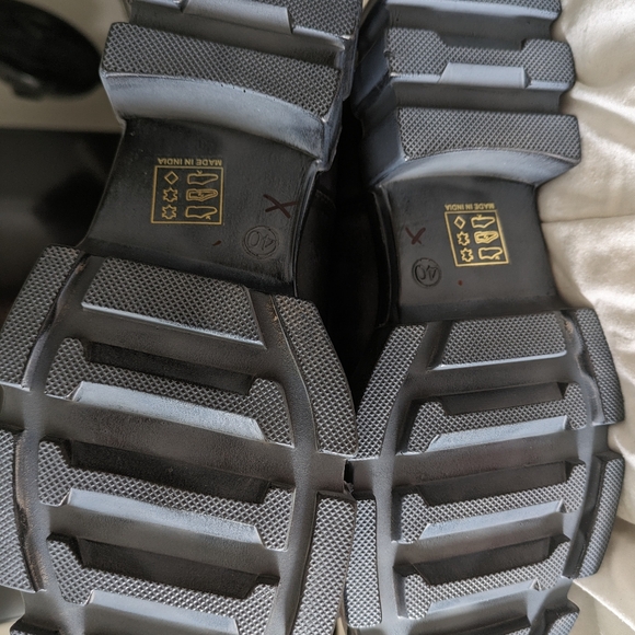 Free People Brooks Tall Black Leather Boots Moto Riding Combat New without Box - Picture 11 of 11